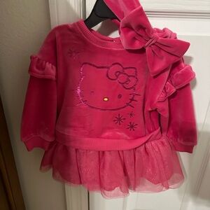 Pink Hello Kitty Dress with matching headband and tights